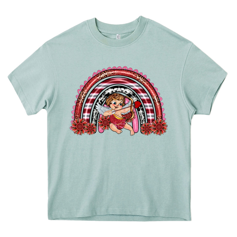 Valentine's Day Cupid Rainbow Heavy Core Tee by RanaPortraitStore | Teevron