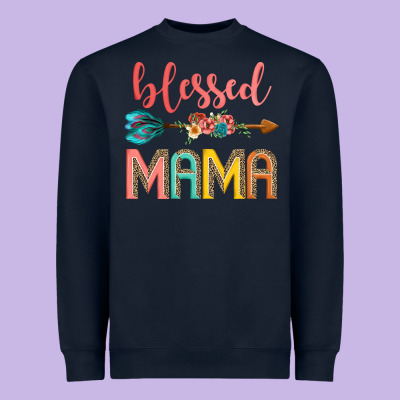 Blessed Mama Heavyweight Sweatshirt Designed By Jahusdesignshop