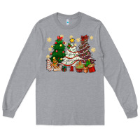 Heather Grey Cake Christmas trees Long Sleeve Tee - NancyCooperArtShop