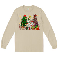 Mushroom Cake Christmas trees Long Sleeve Tee - NancyCooperArtShop