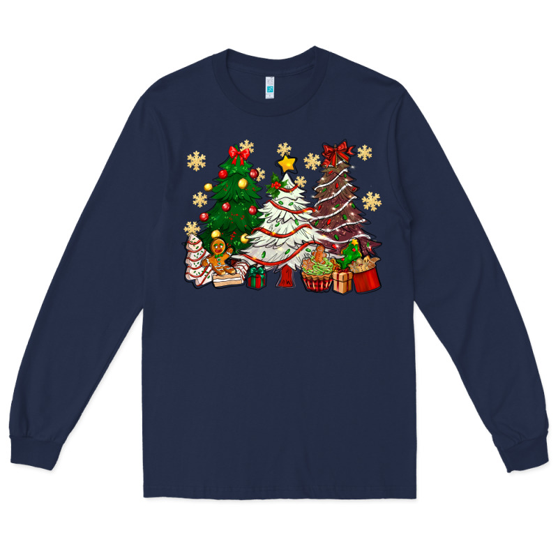 Cake Christmas Trees Long Sleeve Tee by NancyCooperArtShop | Teevron