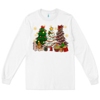 White Cake Christmas trees Long Sleeve Tee - NancyCooperArtShop