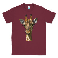 Burgundy giraffe head Classic Tee - LillyAllenDesigns