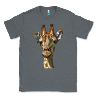 Charcoal Heather giraffe head Classic Tee - LillyAllenDesigns