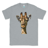 Heather Grey giraffe head Classic Tee - LillyAllenDesigns