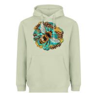 Matcha leopard honeycomb with bee Heavyweight Hoodie - Artiststas