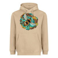 Mushroom leopard honeycomb with bee Heavyweight Hoodie - Artiststas