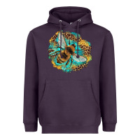 Plum leopard honeycomb with bee Heavyweight Hoodie - Artiststas