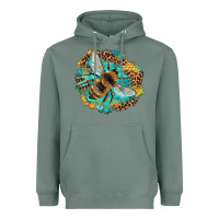 Sage leopard honeycomb with bee Heavyweight Hoodie - Artiststas