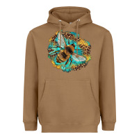 Toasted Coconut leopard honeycomb with bee Heavyweight Hoodie - Artiststas