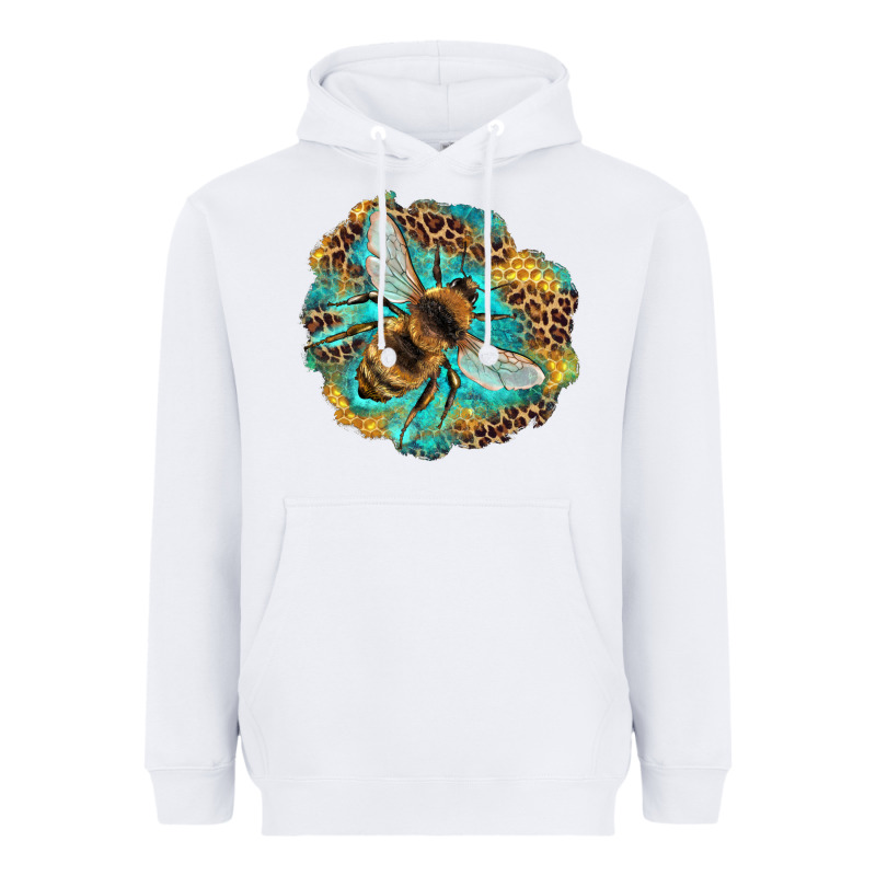Leopard Honeycomb With Bee Heavyweight Hoodie by Artiststas | Teevron