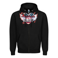 Black American junkie Zipper Hoodie - NancyCooperArtShop