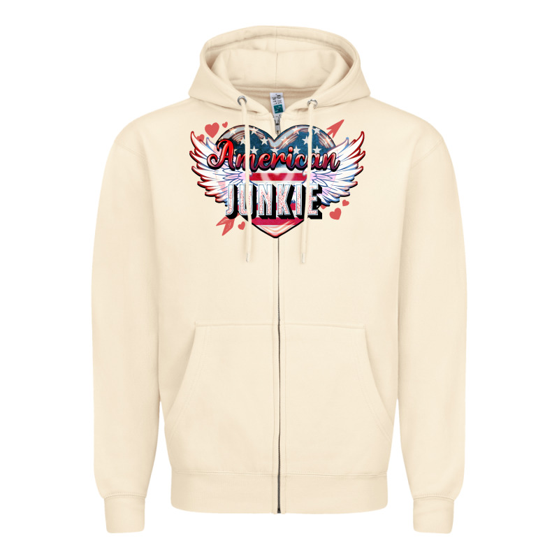 American Junkie Zipper Hoodie by NancyCooperArtShop | Teevron