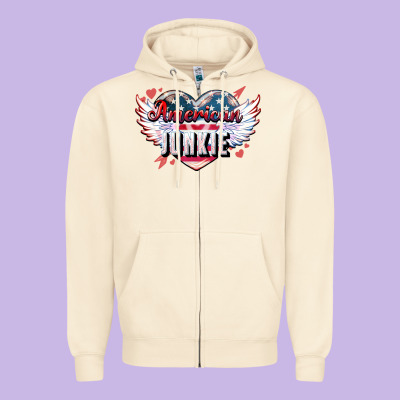 American Junkie Zipper Hoodie Designed By Nancycooperartshop