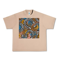 Burro American Flag Horseshoe Deamless Pattern Urban Heavy Tee - BundleAndBundleShop