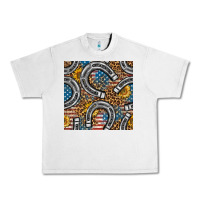 Lunar Rock American Flag Horseshoe Deamless Pattern Urban Heavy Tee - BundleAndBundleShop