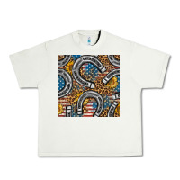 Pistachio American Flag Horseshoe Deamless Pattern Urban Heavy Tee - BundleAndBundleShop