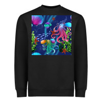 Black undersea Heavyweight Sweatshirt - BundleAndBundleShop