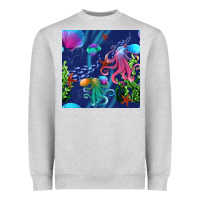 Heather Grey undersea Heavyweight Sweatshirt - BundleAndBundleShop