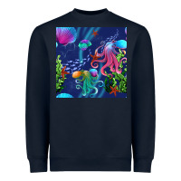 Navy undersea Heavyweight Sweatshirt - BundleAndBundleShop