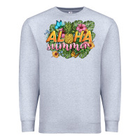 Heather Grey aloha summer Premium Sweatshirt - BarkalooDesign