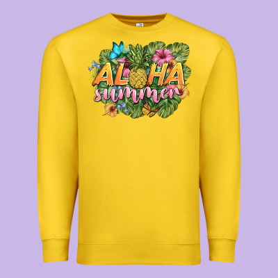Aloha Summer Premium Sweatshirt Designed By Barkaloodesign