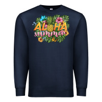 Navy aloha summer Premium Sweatshirt - BarkalooDesign