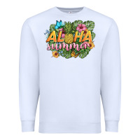 White aloha summer Premium Sweatshirt - BarkalooDesign