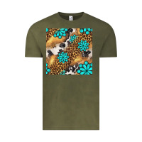 Vintage Olive western turquoise gemstone seamless pattern Vintage Tee - BundleAndBundleShop