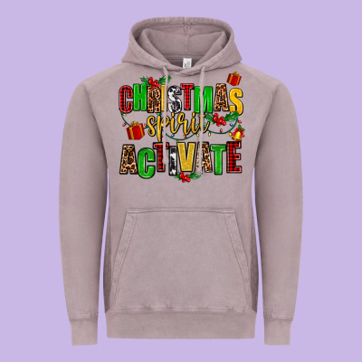 Christmas Spirit Activate Vintage Hoodie Designed By Adodesignshop