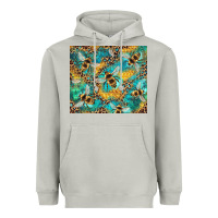 Moon Dust honeycomb and bees with leopard Heavyweight Hoodie - Artiststas