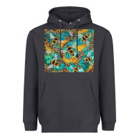 Smoke honeycomb and bees with leopard Heavyweight Hoodie - Artiststas