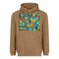 Toasted Coconut honeycomb and bees with leopard Heavyweight Hoodie - Artiststas