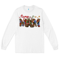 White Christmas Army Mom Long Sleeve Tee - NancyCooperArtShop