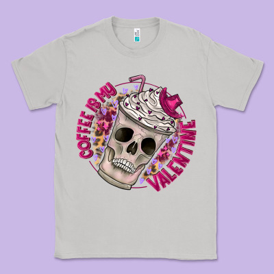 Coffee Is My Valentine Classic Tee Designed By Cowhidedigitalart