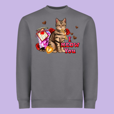 I Meow You Heavyweight Sweatshirt Designed By Adodesignshop