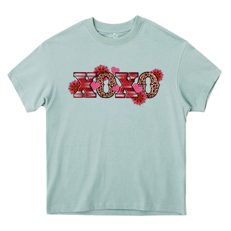 Valentine's Day Xoxo Sunflower Heart Heavy Core Tee by RanaPortraitStore | Teevron