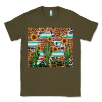 Army Green western cactus and sunflowers Classic Tee - Jasminsmagicworld
