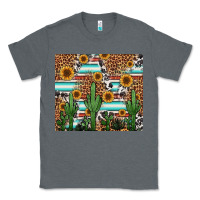 Charcoal Heather western cactus and sunflowers Classic Tee - Jasminsmagicworld