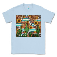Dusty Blue western cactus and sunflowers Classic Tee - Jasminsmagicworld