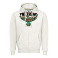 Oatmeal Heather aztec free bird Zipper Hoodie - NancyCooperArtShop