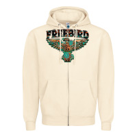 Sandshell aztec free bird Zipper Hoodie - NancyCooperArtShop