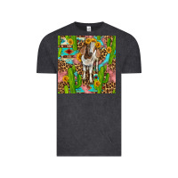 Vintage Black western boer goat seamless pattern Vintage Tee - BundleAndBundleShop
