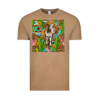 Vintage Coffee western boer goat seamless pattern Vintage Tee - BundleAndBundleShop
