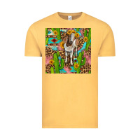 Vintage Mustard western boer goat seamless pattern Vintage Tee - BundleAndBundleShop
