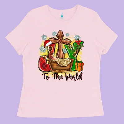 Joy To The World Ladies Tee Designed By Zillion Design Studio
