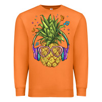 Carrot pineapple with headphone Premium Sweatshirt - BarkalooDesign