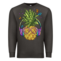 Smoke pineapple with headphone Premium Sweatshirt - BarkalooDesign