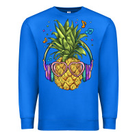 True Royal pineapple with headphone Premium Sweatshirt - BarkalooDesign