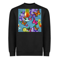 Black butterfly cocktail Heavyweight Sweatshirt - BundleAndBundleShop